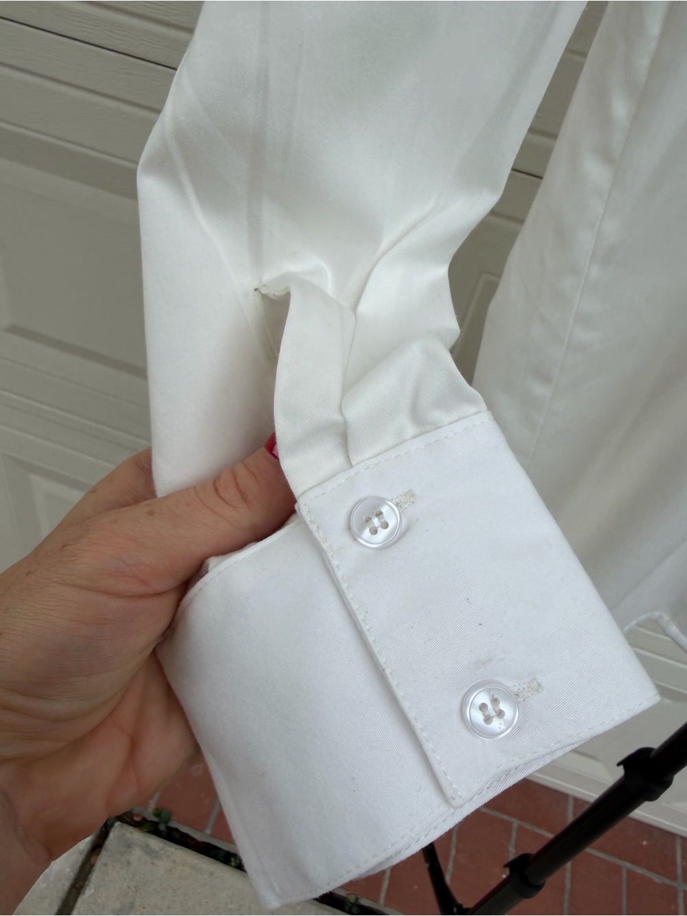 Hara White Organic Cotton Embroidered Goddess Button Down Tunic Shirt L NWT - Picture 8 of 17